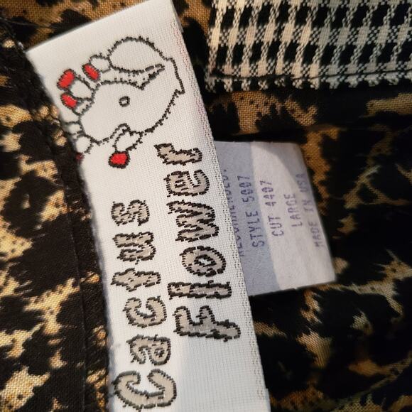 Vintage Cactus Flower Apron Dress - L - Picture 6 of 7